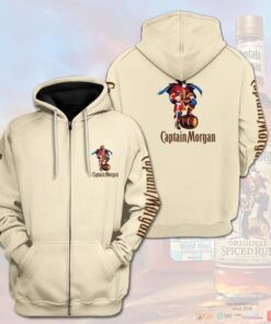 Captain Morgan Simple Style Zip Hoodie For Fans