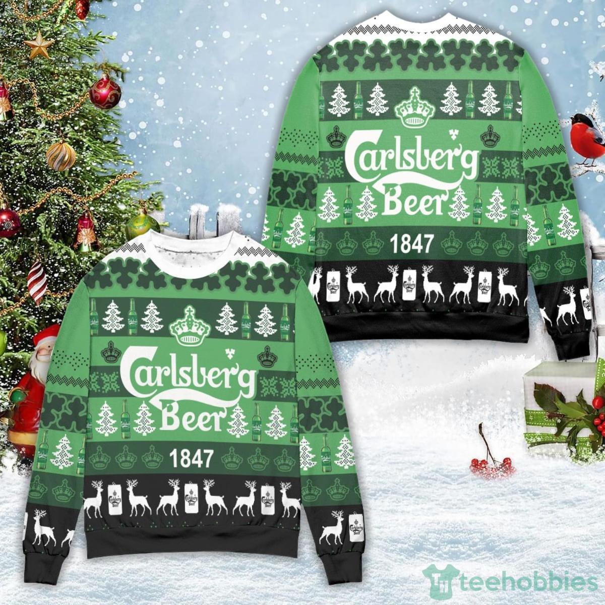 Carlsberg Grinch Snow Ugly Christmas Sweater