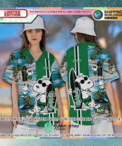 Carlsberg Snoopy Surfing Aloha Shirt Funny Gift For Fans