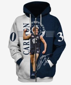 Carlton Blues Charlie Curnow 30 Zip Up Hoodie Funny Gift For Fans 1