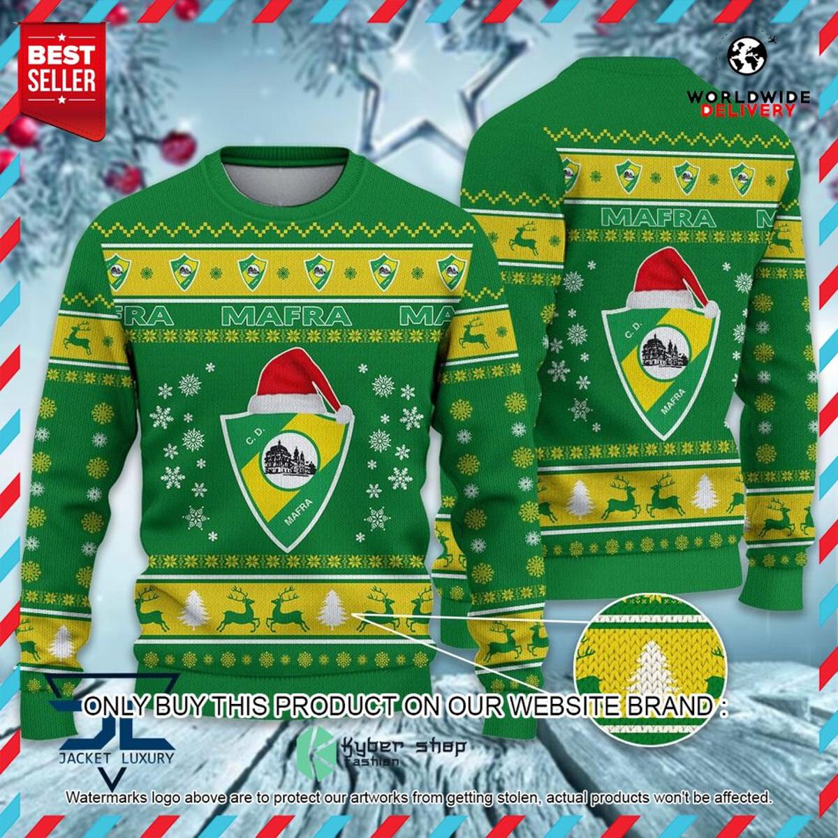 Cd Mafra Santa Hat Ugly Christmas Sweater For Fans