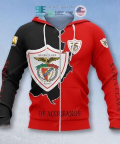 Cd Santa Clara Red Black Zip Hoodie Best Gift For Fans