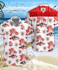 Cd Santa Clara Summer Palm Trees Hawaiian Shirt Gift For Primeira Liga Football Fans