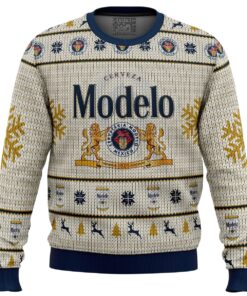 Cerveza Modelo Logo Unisex Ugly Christmas Sweater Funny Gift For Beer Lovers