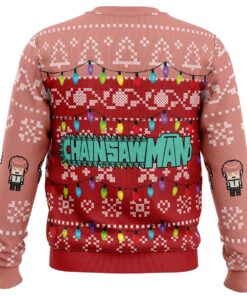 Chainsaw Man Character Makima Xmas Lights Ugly Christmas Sweater Best Gift For Fans 2