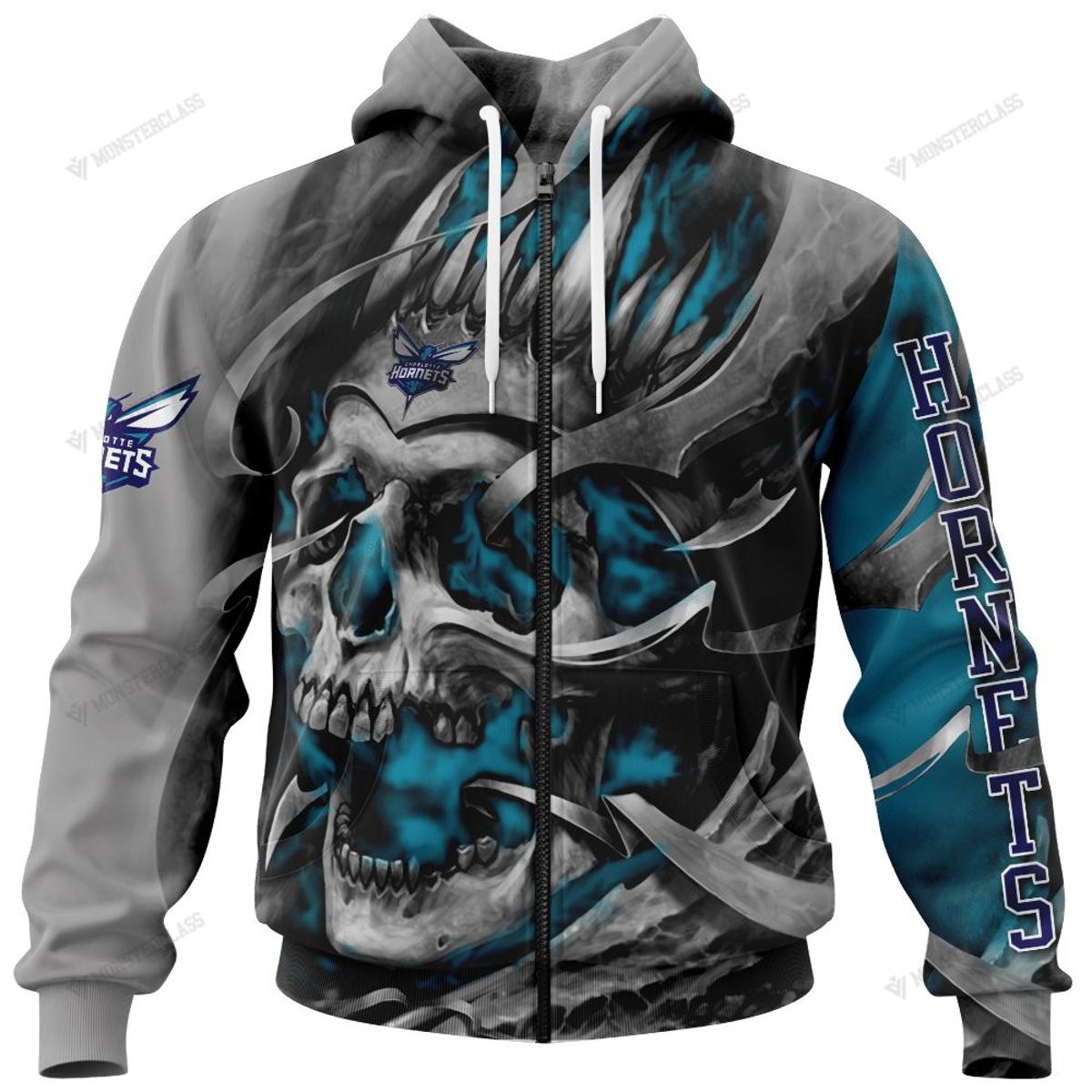 Charlotte Hornets Teal Gradient Curvers Zip Hoodie Gift For Fans