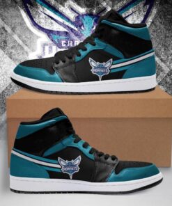 Charlotte Hornets Teal Black Air Jordan 1 High Tops