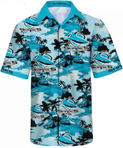 Cheap Cronulla sutherland Sharks Blue Tropical Hawaiian Shirt Gifts Idea For Men Women 2