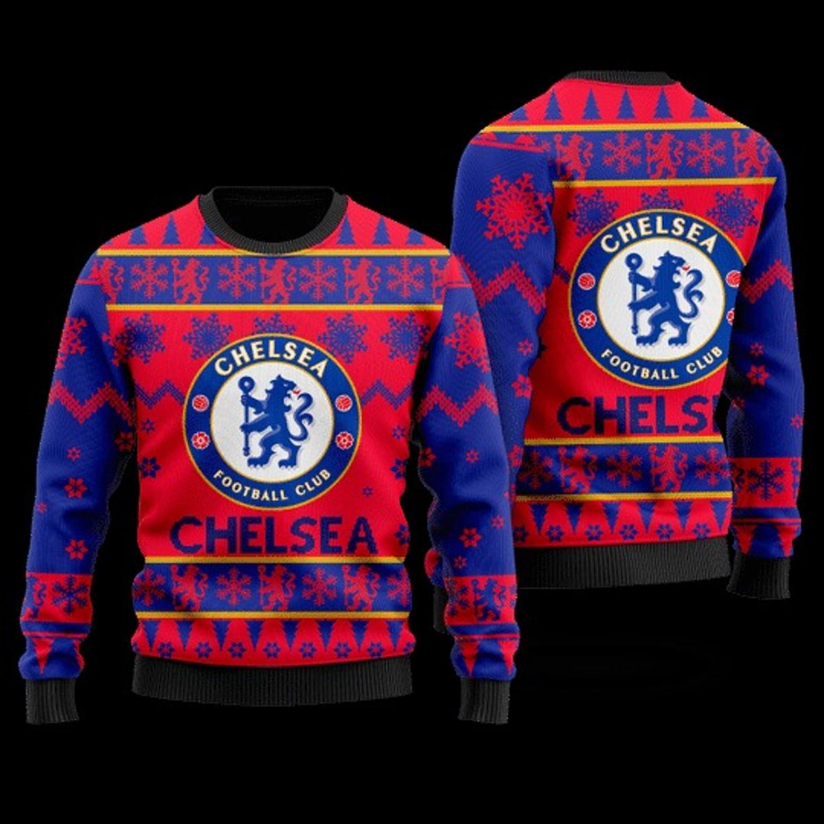 Chelsea Fc Ugly Christmas Sweater For Men And Women