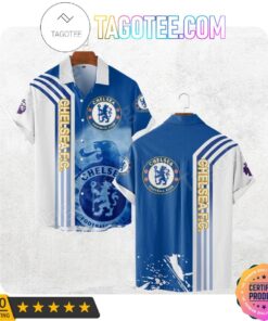 Chelsea Fc Blue White Simple Style Aloha Shirt Best Gift For Football Fans 1