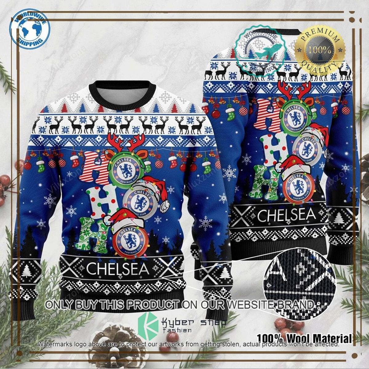 Chelsea Fc Blue White Best Ugly Christmas Sweater