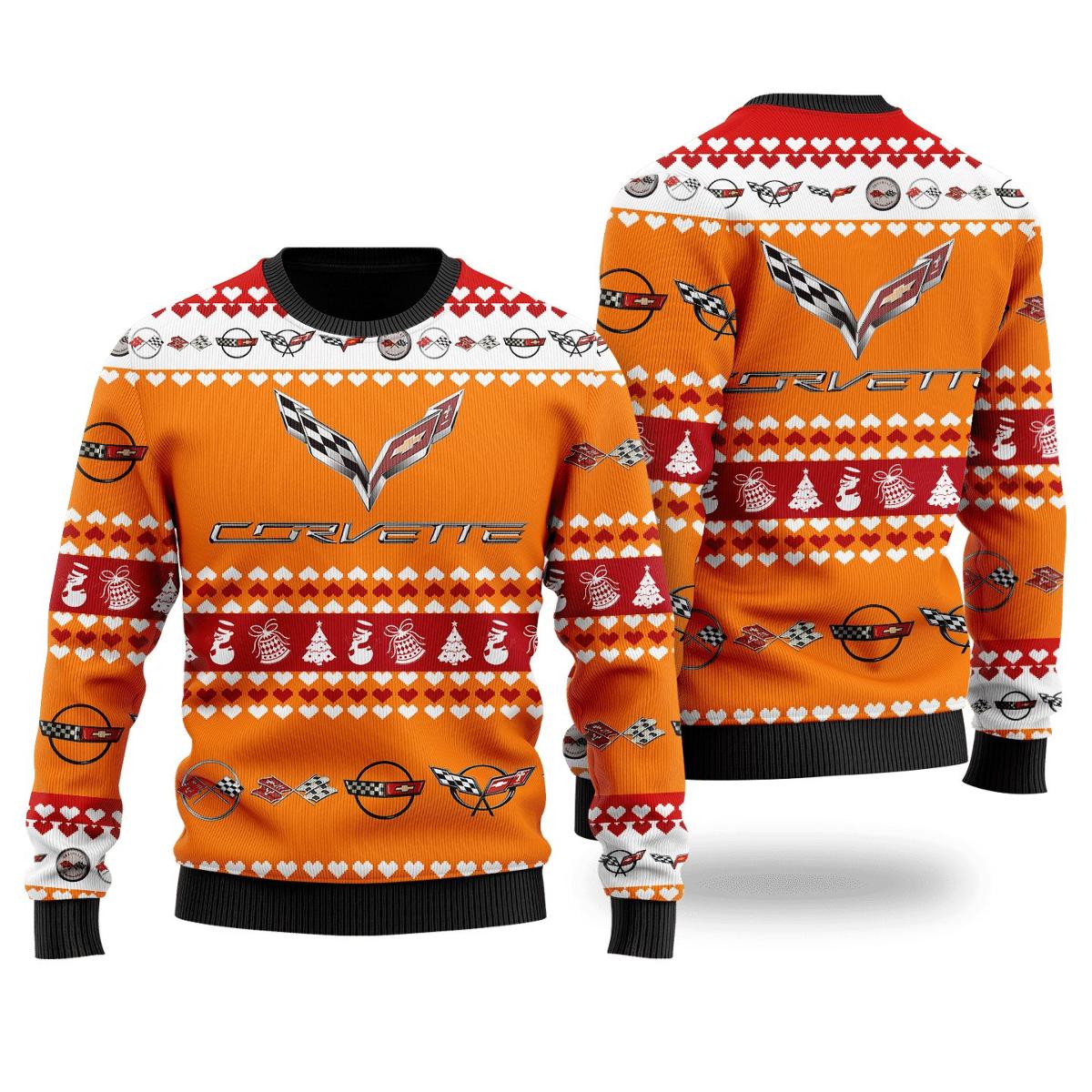 Chevrolet Corvette Ugly Christmas Blue Sweater Best Gift