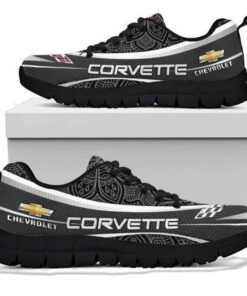 Chevrolet Corvette Black Running Shoes For Men And Women 2