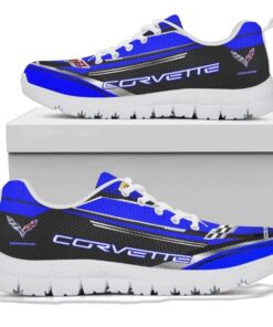 Chevrolet Corvette Blue Running Shoes For Fans 1