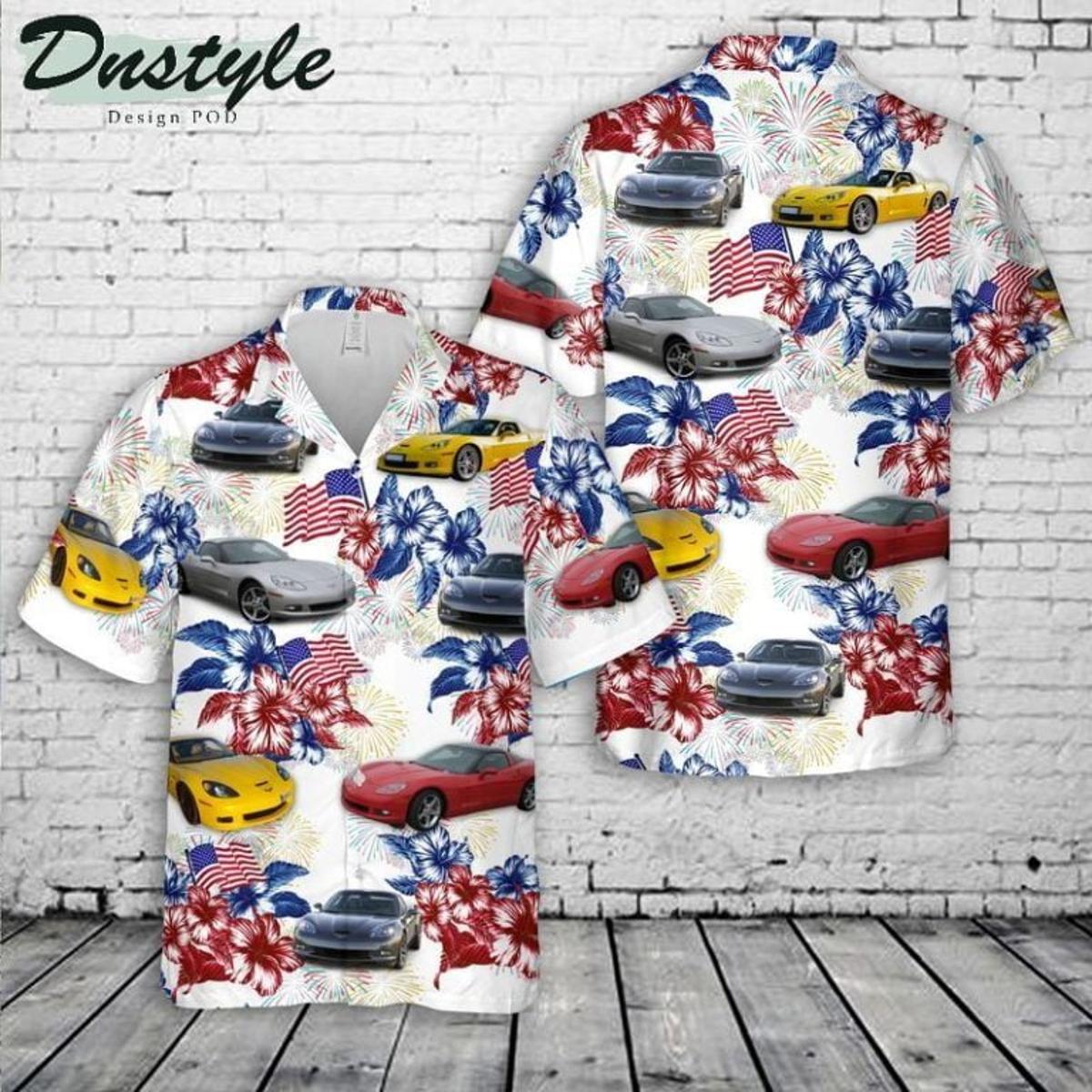 Chevrolet Corvette Cars Summer Style Vintage Aloha Shirt Best Hawaiian Outfit For Fans