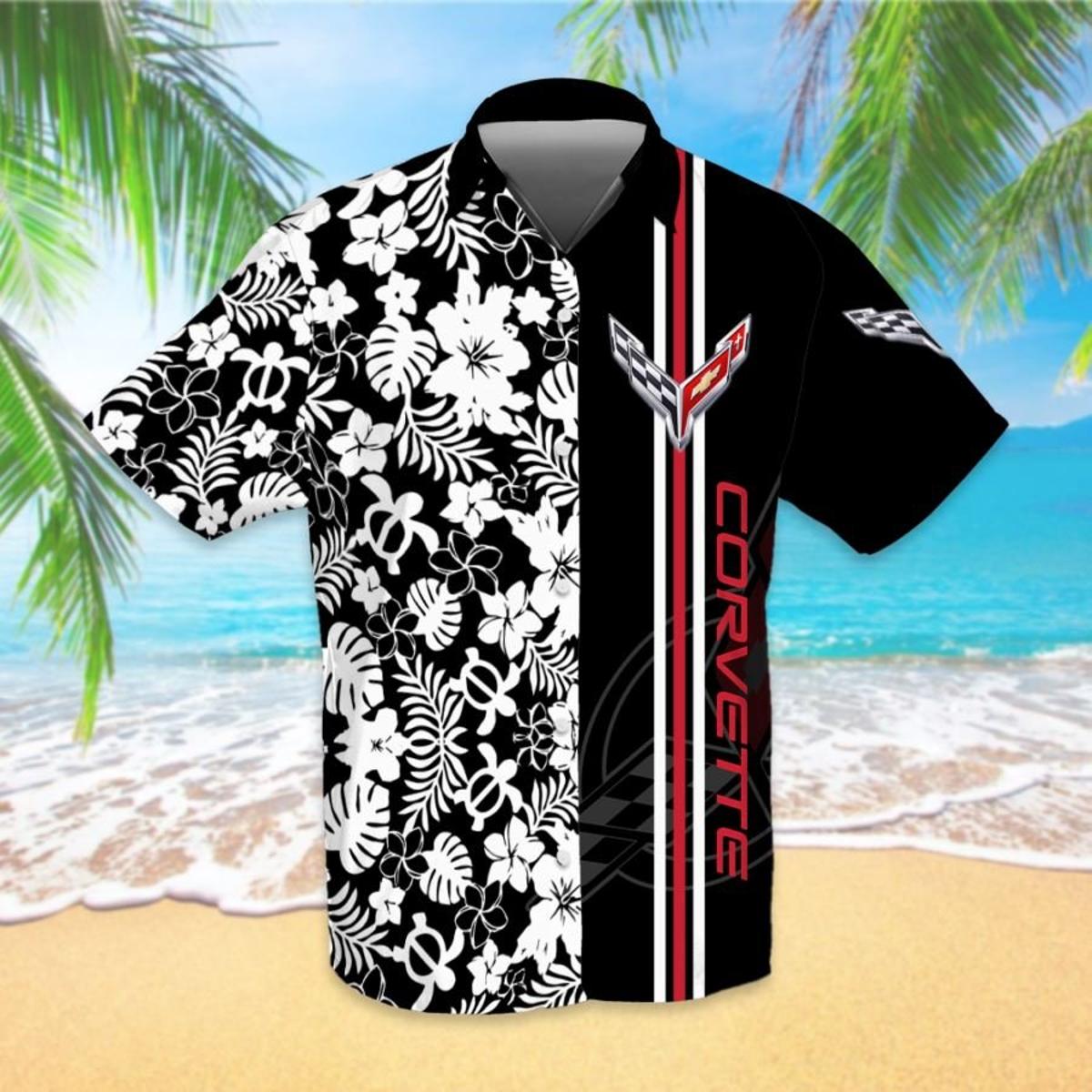 Chevrolet Corvette Simple Design Vintage Aloha Shirt Best Hawaiian Shirt For Fans