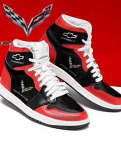 Chevrolet Corvette Red Black Air Jordan 1 High Tops