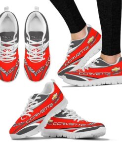 Chevrolet Corvette Red Running Shoes Best Gift