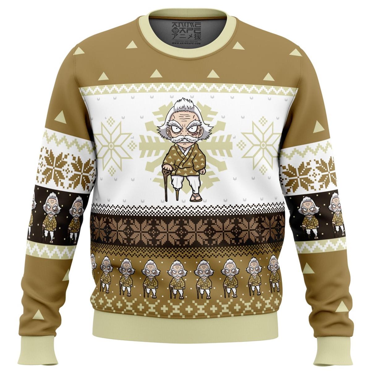 Chibi Christmas Tengen Uzui Demon Slayer Christmas Sweater Men