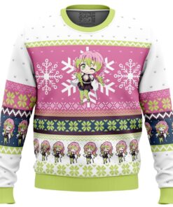 Chibi Christmas Mitsuri Kanroji Demon Slayer Best Ugly Christmas Sweaters