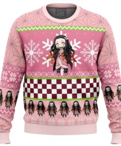 Chibi Christmas Nezuko Kamado Demon Slayer Funny Ugly Christmas Sweater