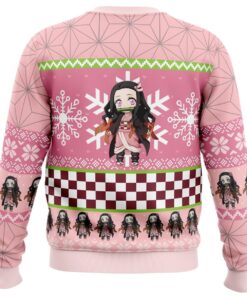 Chibi Christmas Nezuko Kamado Demon Slayer Funny Ugly Christmas Sweater