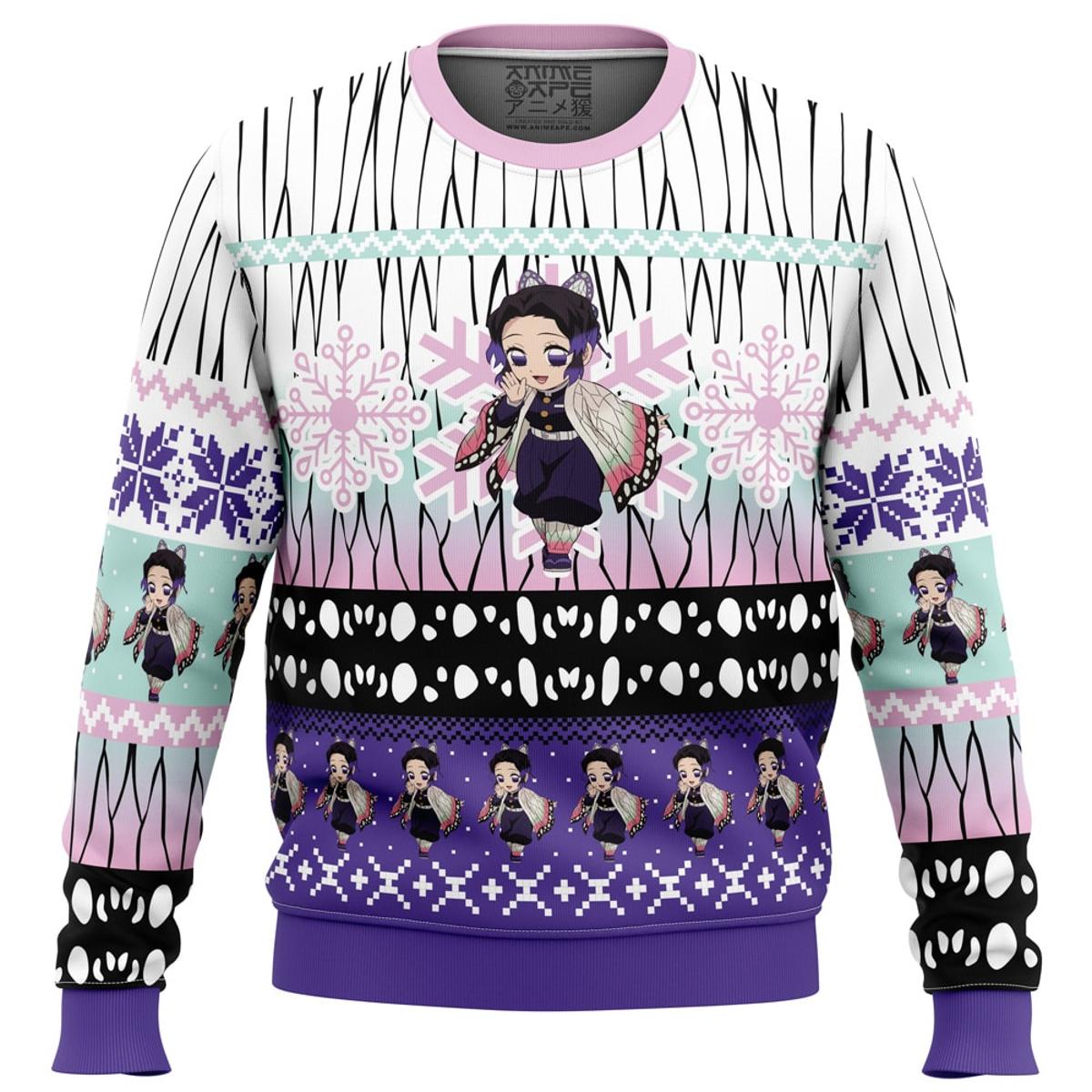 Chibi Christmas Tengen Uzui Demon Slayer Christmas Sweater Men