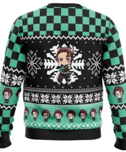 Chibi Christmas Tanjiro Kamado Demon Slayer Ugly Xmas Sweater