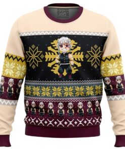 Chibi Christmas Tengen Uzui Demon Slayer Christmas Sweater Men