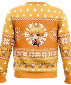 Chibi Christmas Zenitsu Agatsuma Demon Slayer Ugly Xmas Sweater