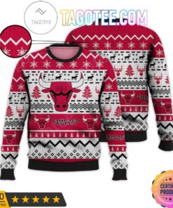 Chicago Bulls White Red Best Ugly Christmas Sweater