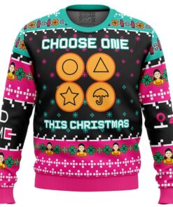 Choose One This Christmas Squid Game Plus Size Ugly Christmas Sweater Funny Gift For Fans