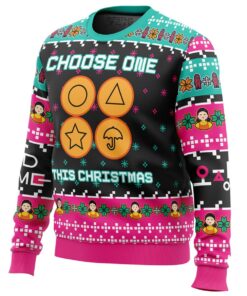 Choose One This Christmas Squid Game Plus Size Ugly Christmas Sweater Funny Gift For Fans 2