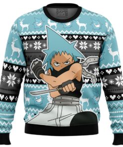 Christmas Black Star Soul Eater Mens Ugly Christmas Sweater