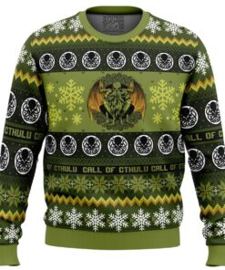 Christmas Call Of Cthulu Board Games Plus Size Ugly Christmas Sweater 1