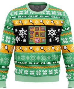 Christmas Clue Board Games Ugly Xmas Sweater 1