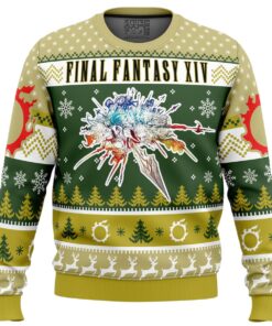 Christmas Fantasy Final Fantasy Xiv Unisex Ugly Christmas Sweater Xmas Gift For Game Lover