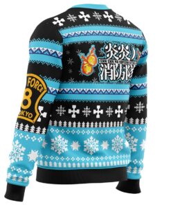 Christmas Flame Fire Force Ugly Xmas Sweater Best Outfit For Manga Anime Fans 3