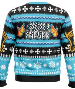 Christmas Flame Fire Force Ugly Xmas Sweater Best Outfit For Manga Anime Fans 4