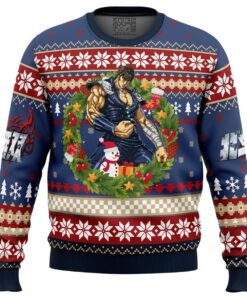 Christmas Kenshiro Fist Of The North Star Mens Ugly Christmas Sweater