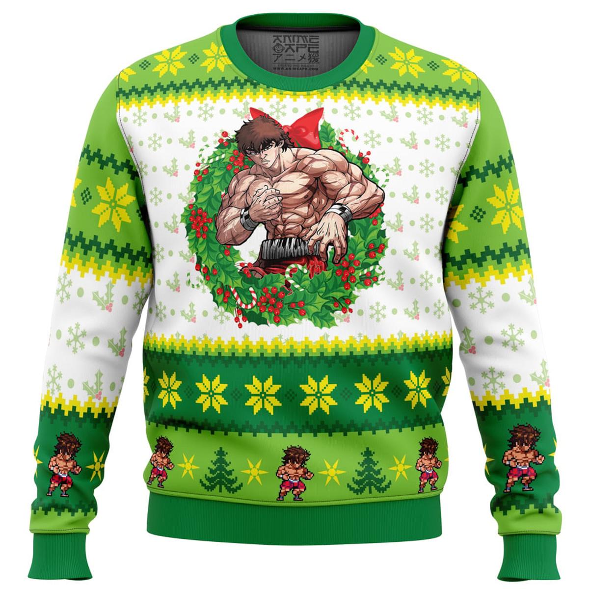 Christmas Season Baki Mens Ugly Christmas Sweater