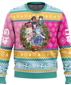 Christmas Spirit Konosuba Plus Size Ugly Christmas Sweater 1