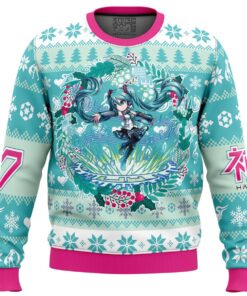 Christmas Style Hatsune Miku Blue Ugly Christmas Sweater Best Gift For Fans 1