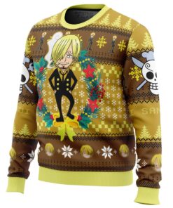 Christmas Style One Piece Character Sanji Best Ugly Xmas Sweater For Fans