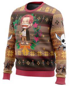 Christmas Style One Piece Character Shanks Ugly Christmas Sweater Best Gift For Fans