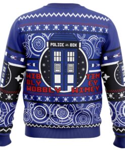 Christmas Through Time And Space Doctor Who Ugly Xmas Sweater Gift For Tv Series Fans