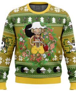 Christmas Usopp One Piece Ugly Christmas Sweater Funny Xmas Outfit For Fans