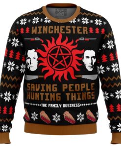 Christmas With The Winchesters Supernatural Christmas Sweater For Men And Women 1