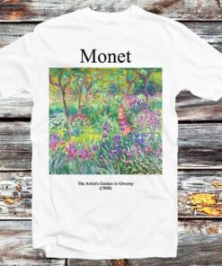 Claude Monet Oil Painting The Artist’s Garden At Giverny Unisex T-shirt Aesthetic Shirt For Family Friend