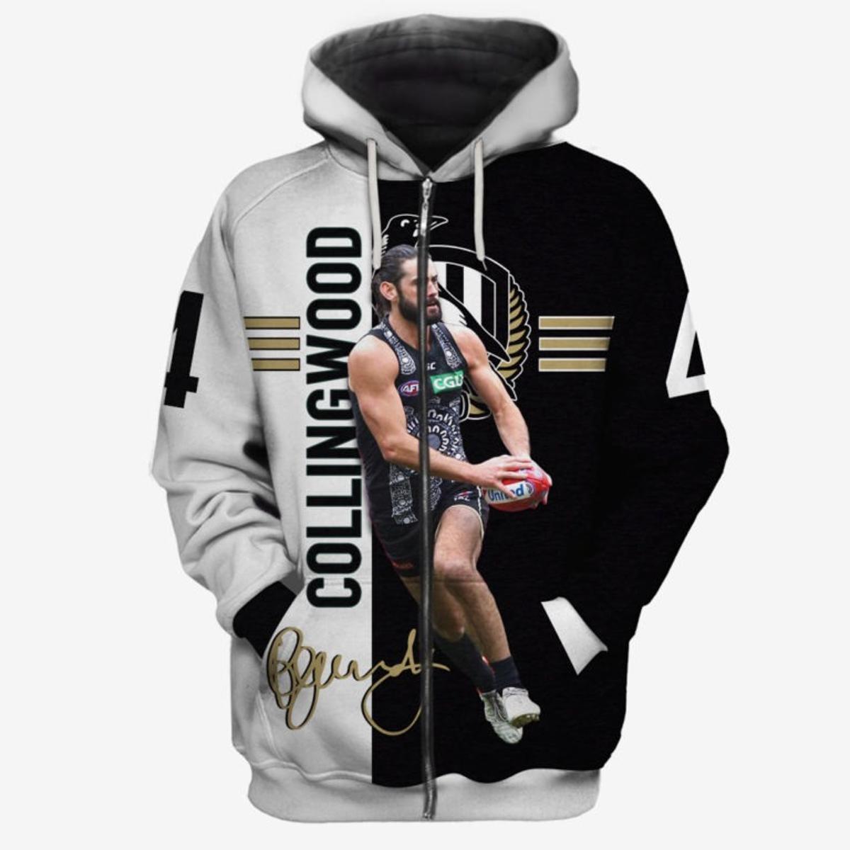 Collingwood Magpies Nathan Buckley #5 Zip Hoodie For Fans